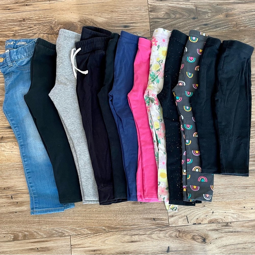 HUGE Toddler Girls Cat & Jack Leggings BUNDLE - Size 3t